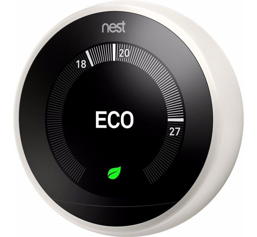 Google Nest Learning Slimme Thermostaat V3 Wit - Tweedehands