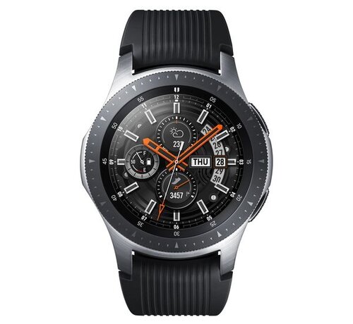 Samsung SAMSUNG Galaxy Watch Golf Edition 46mm Zilver/Zwart Siliconen band