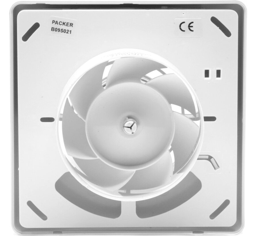 Nedco Kunststoffen Badkamer/Toiletventilator - CR 100 T Wit