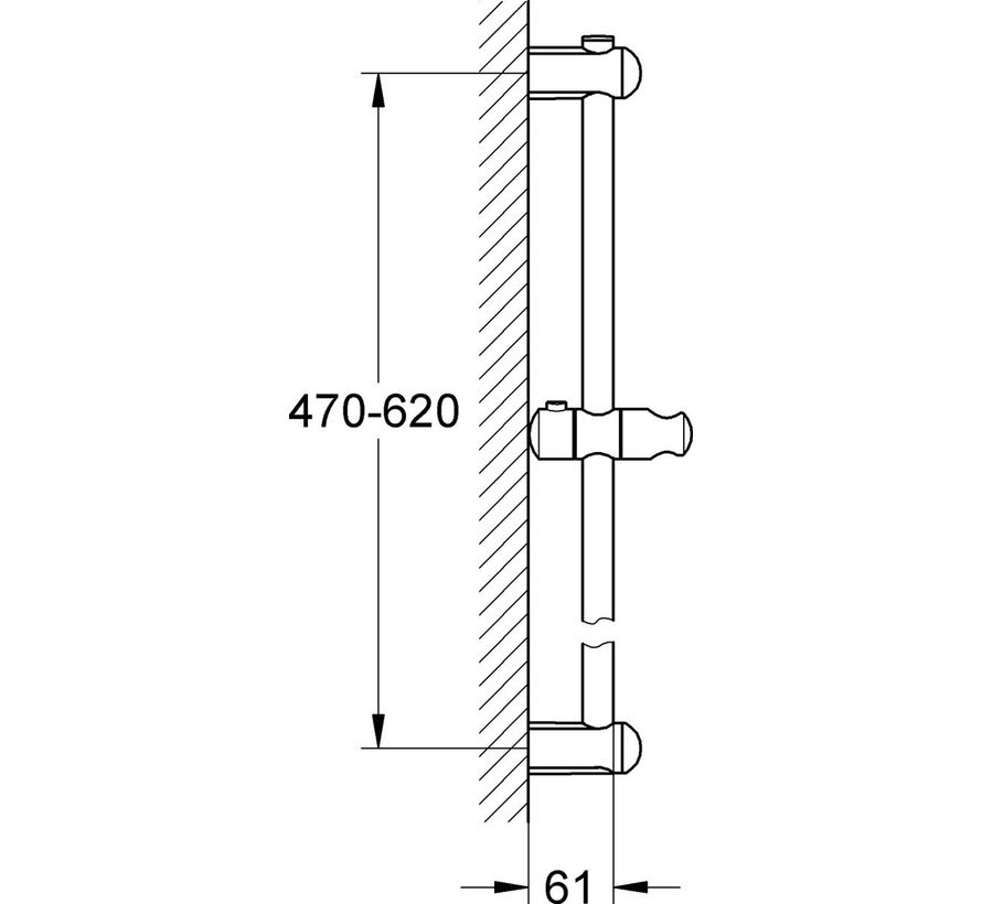 Grohe Euphoria Cosmopolitan glijstang 60 cm Chroom