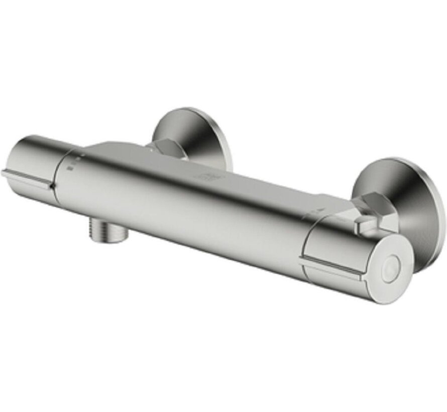 AquaVive thermostatische douchekraan Cato 150 mm geborsteld staal