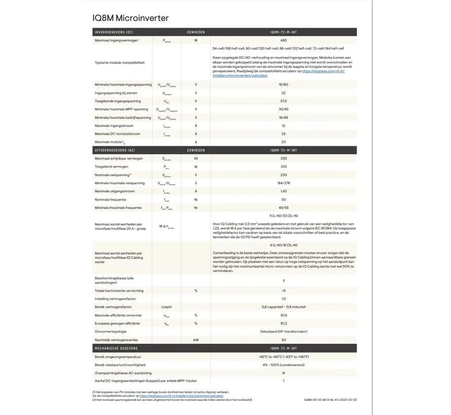 Enphase IQ8MC Micro-omvormer (IQ8MC-72-M-INT)