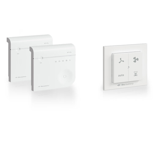 Itho Daalderop Itho Daalderop Optima2 Set met 2x Ventilatie sensor RFT CO2 en Draadloze bediening RFT Auto (1,A,3,T)