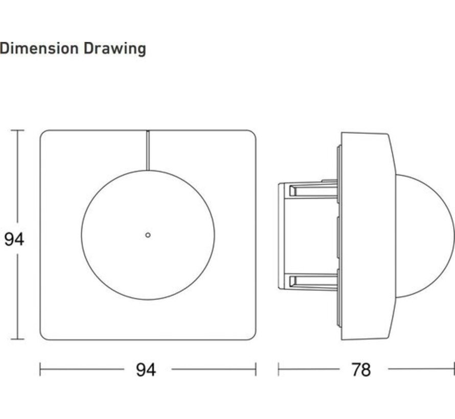 Steinel Bewegingsmelder IS 345 vierkant | COM1 inbouw - 33804