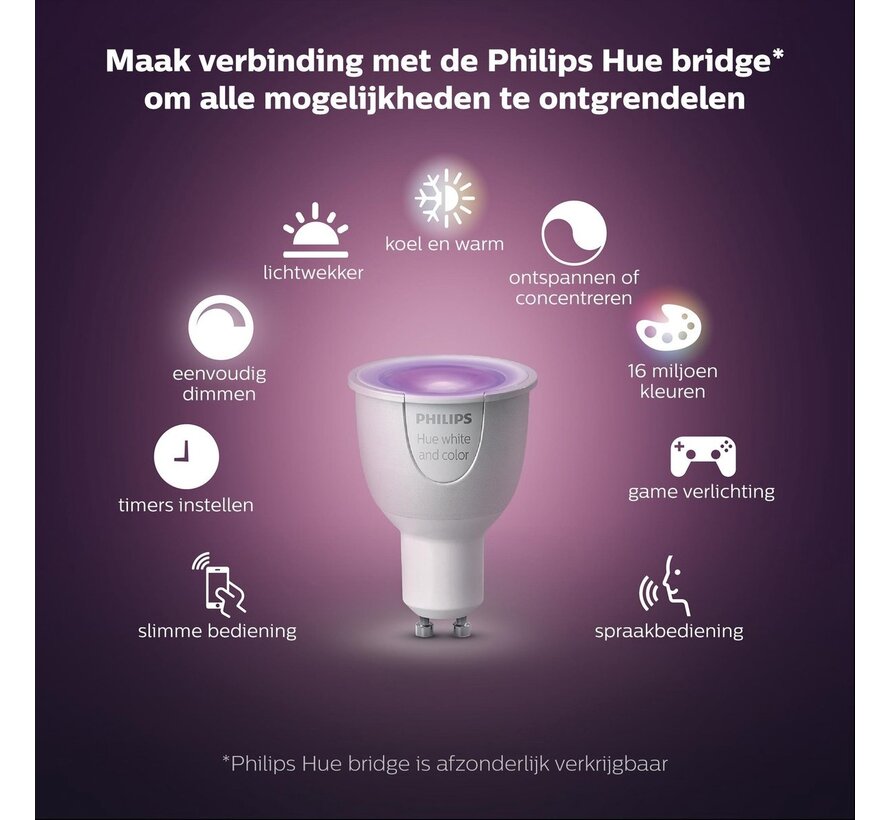 Philips Hue White and Color GU10 - Oud model