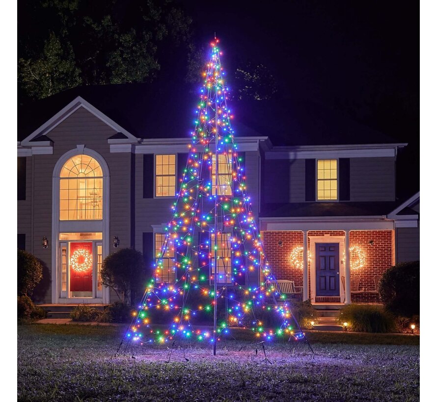 Fairybell | 4 meter | 640 LED-lampjes | Inclusief mast | Multi colour