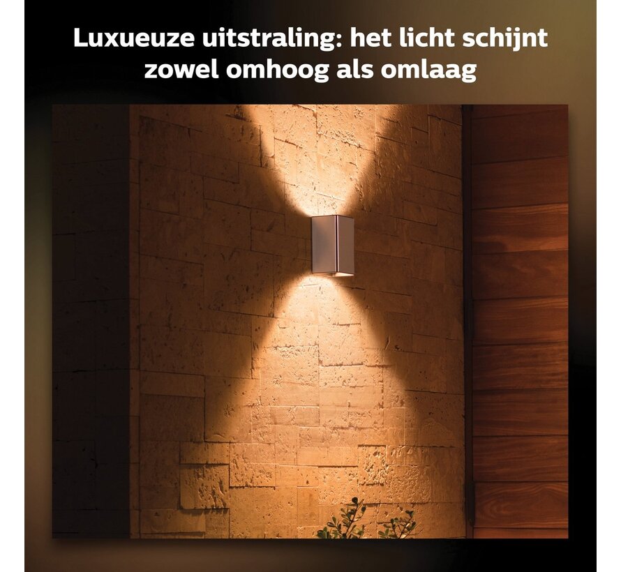 PHILIPS HUE Resonate muurlamp - wit en gekleurd licht - aluminium