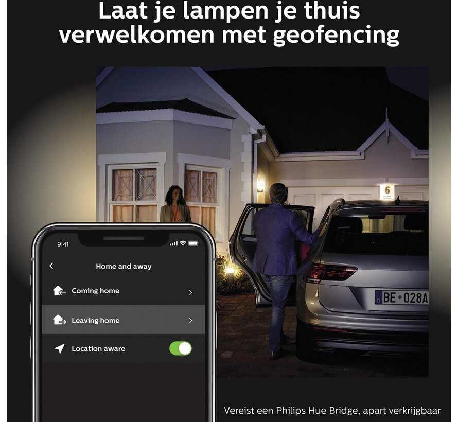 PHILIPS HUE Resonate muurlamp - wit en gekleurd licht - aluminium