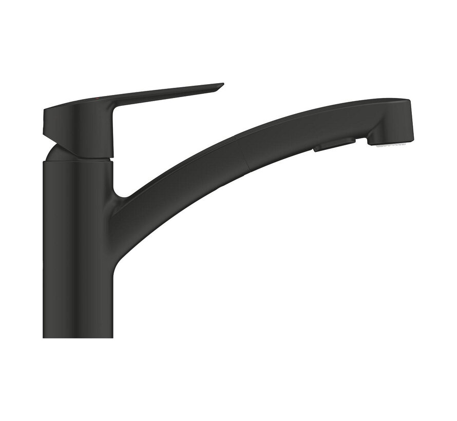 Grohe Start Keukenmengkraan met uittrekbare handdouche Mat Zwart
