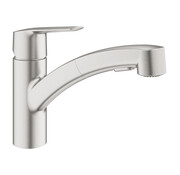 Grohe keukenkraan Start dual spray QuickFix supersteel (RVS look)