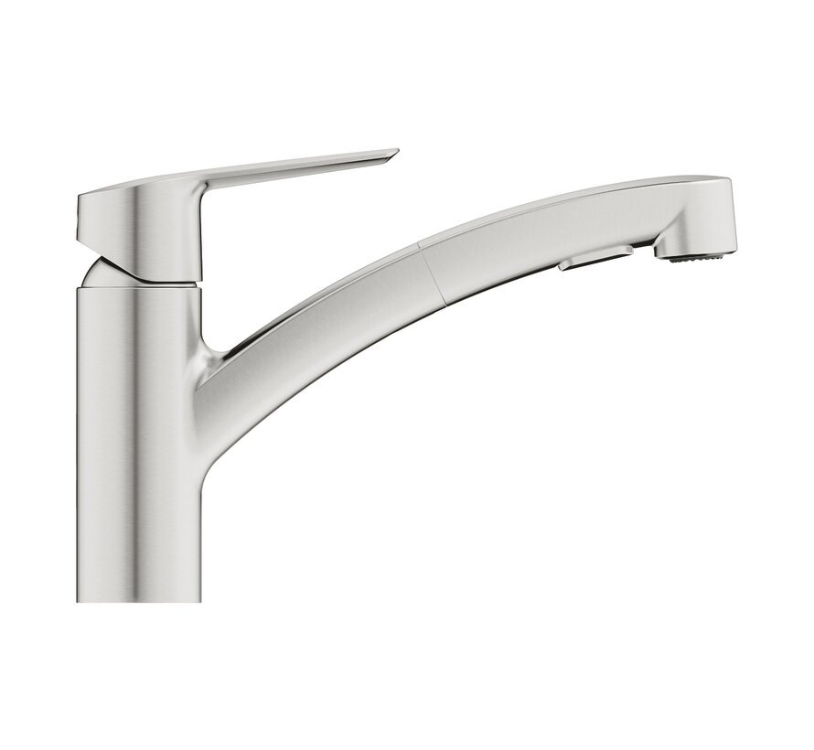 Grohe keukenkraan Start dual spray QuickFix supersteel (RVS look)
