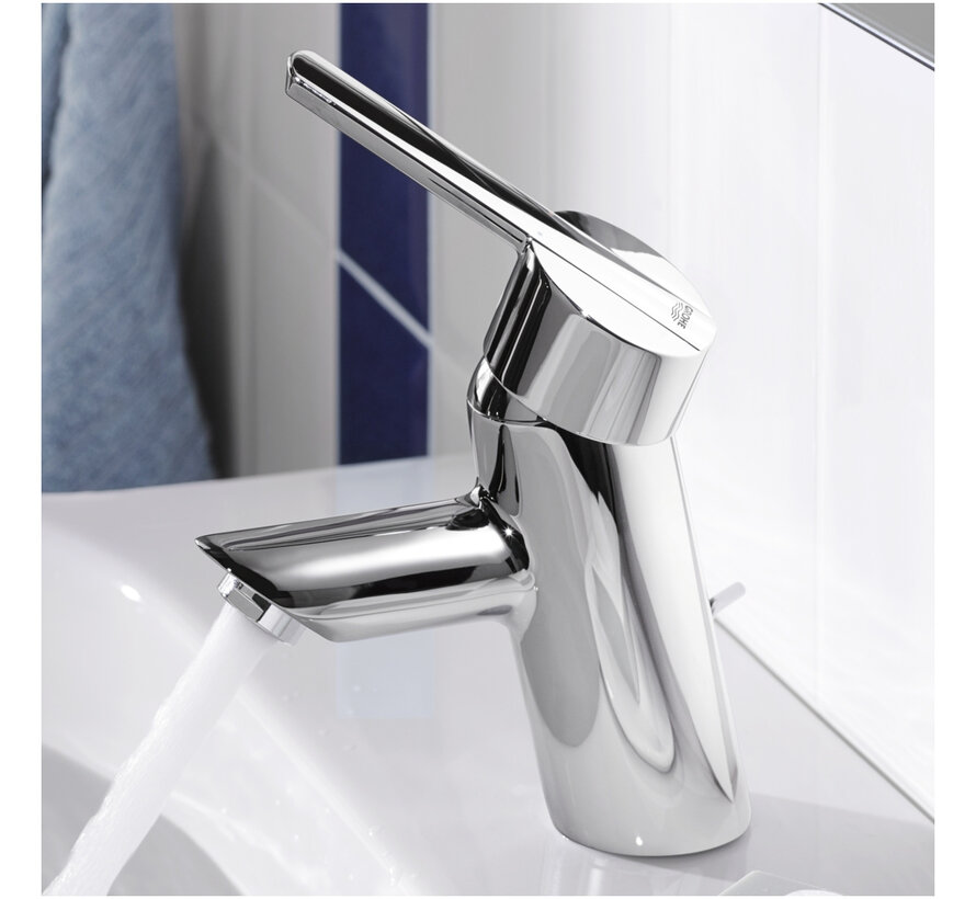 Grohe QuickFix Feel wastafelkraan met trekwaste chroom