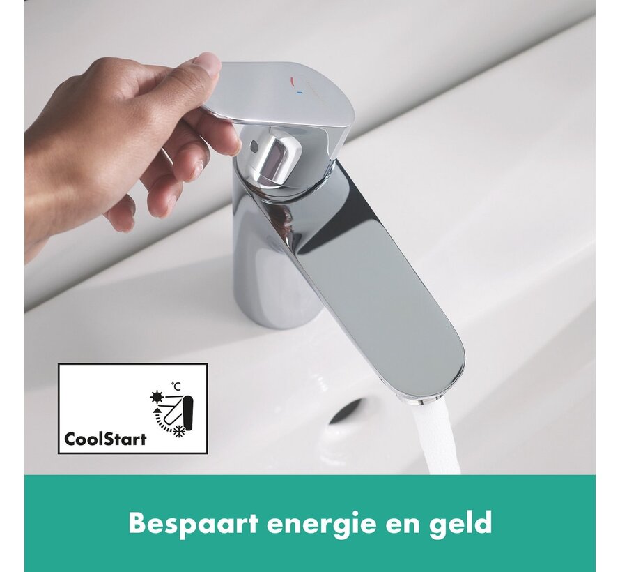 Hansgrohe Focus Coolstart wastafelkraan 100 met waste Chroom