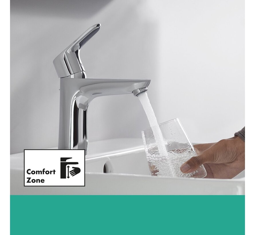 Hansgrohe Focus Coolstart wastafelkraan 100 met waste Chroom