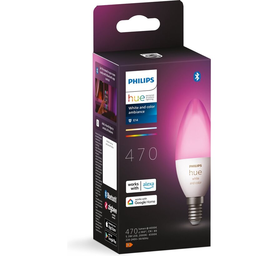 Philips Hue Kaarslamp White and Color E14 Losse lamp
