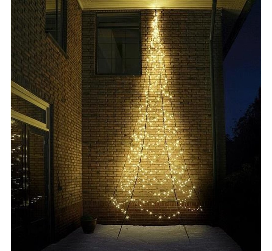 Fairybell Muurkerstboom | 6 meter | 450 LED-lampjes | Warm wit