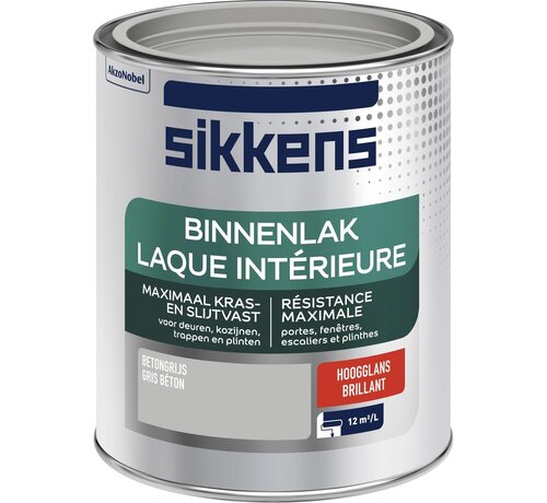 Sikkens binnenlak hoogglans betongrijs 750 ml