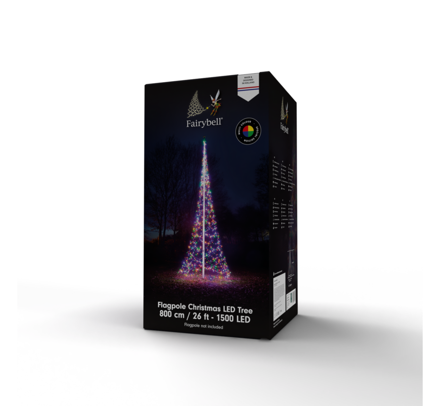Fairybell | 8 meter | 1500 LED-lampjes | Multi colour