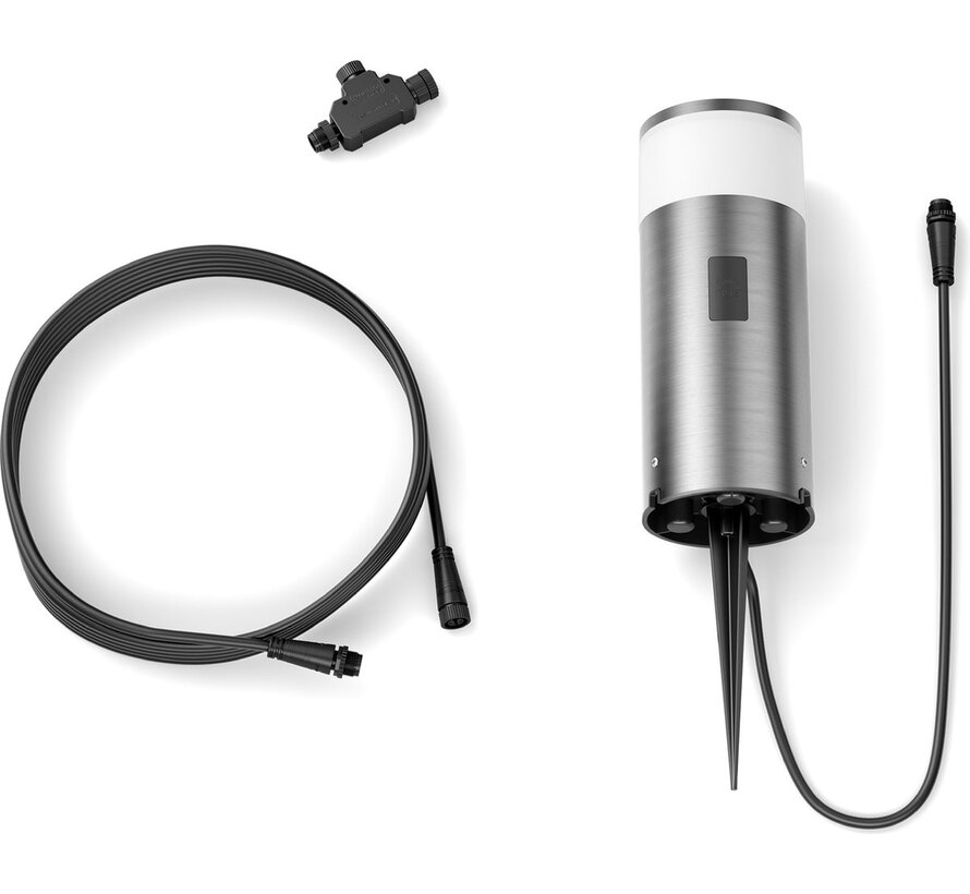 Philips HUE outdoor tuinsokkel Calla RVS