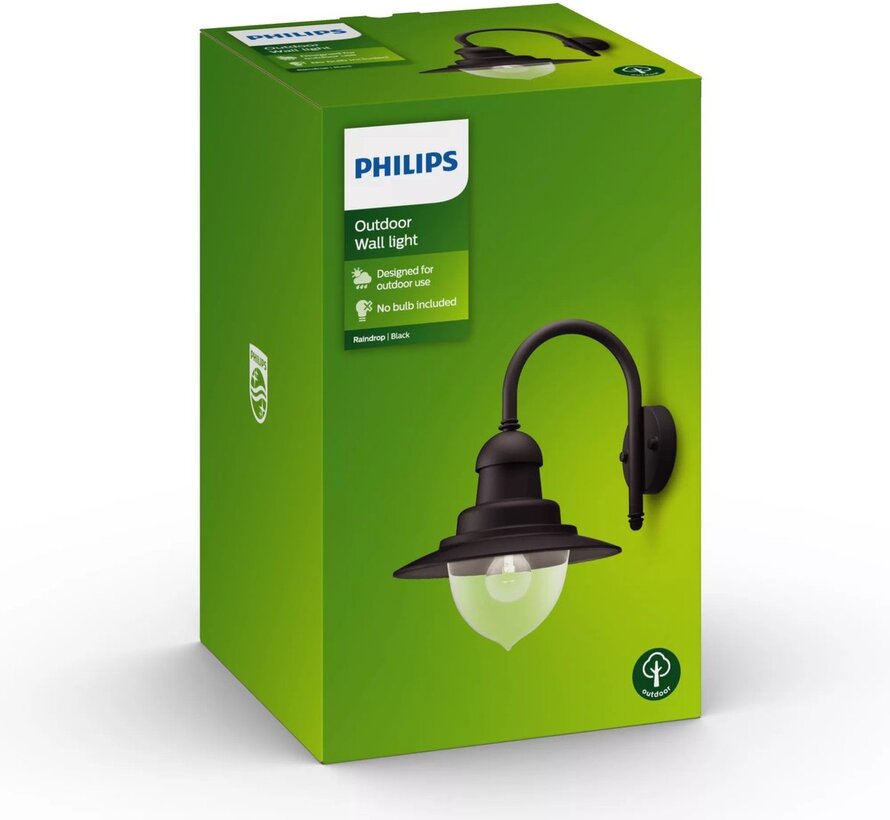 Philips myGarden Outdoor Raindrop Zwart