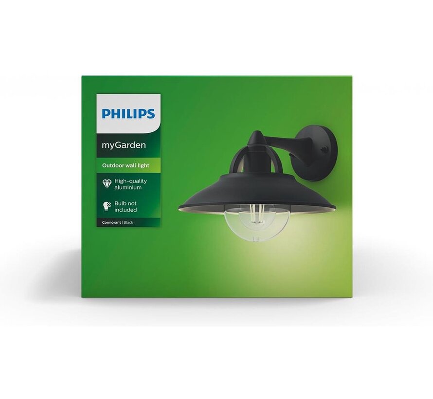 Philips myGarden Cormorant Wandlamp Zwart