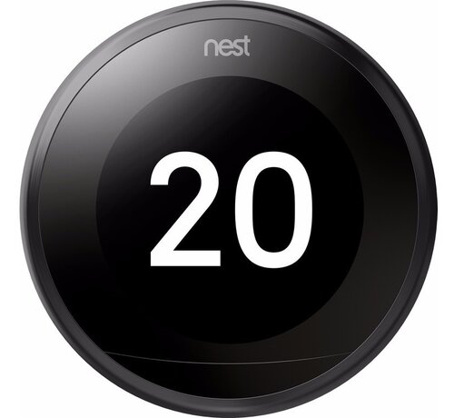 Google Google Nest Learning Slimme Thermostaat V3 met Heatlink Zwart - Tweedehands