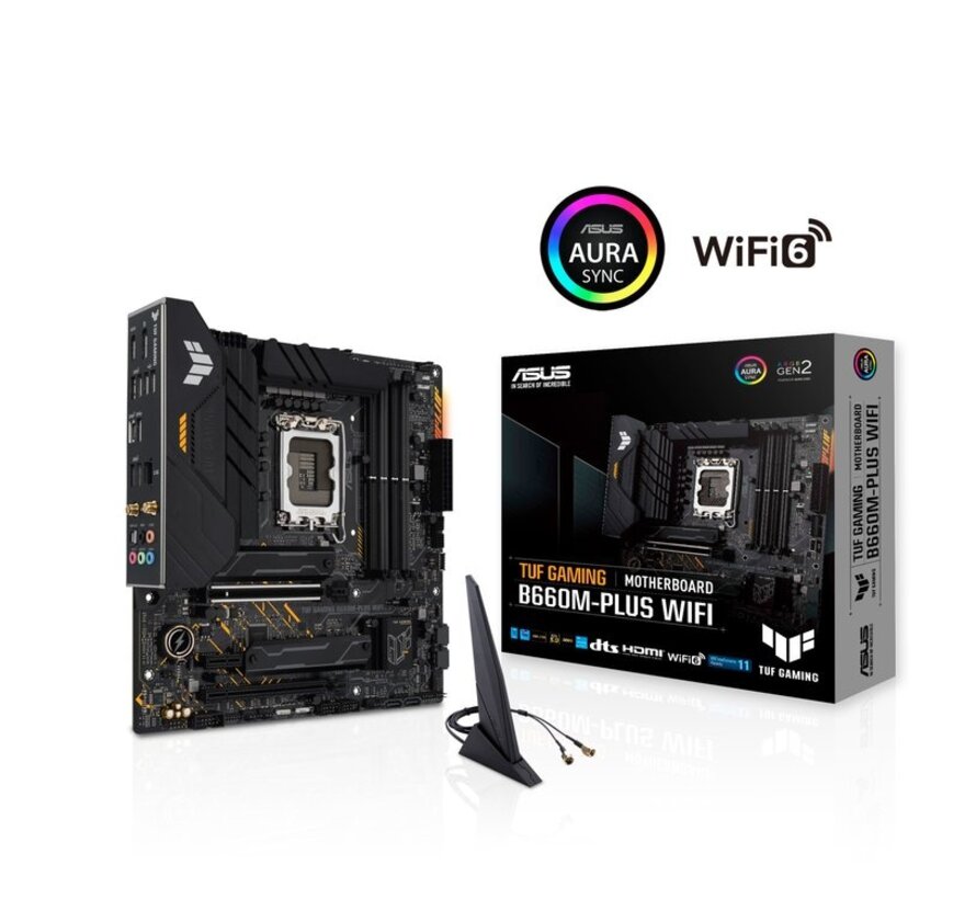 ASUS TUF Gaming B660M-Plus WiFi (mATX, 4× DDR5, LGA1700)