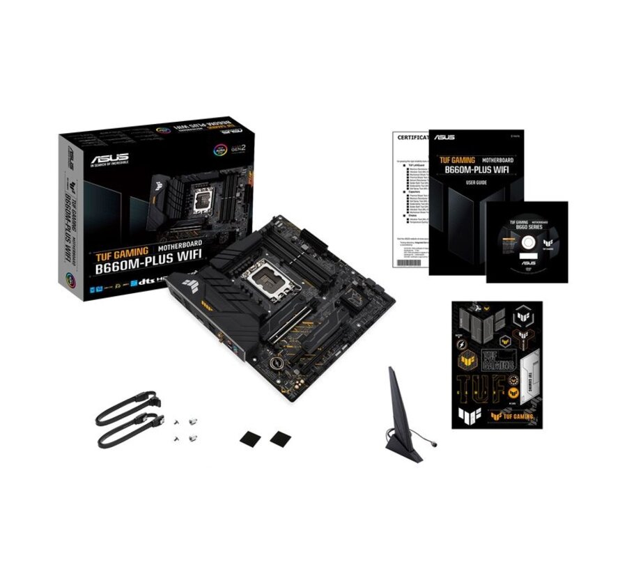 ASUS TUF Gaming B660M-Plus WiFi (mATX, 4× DDR5, LGA1700)