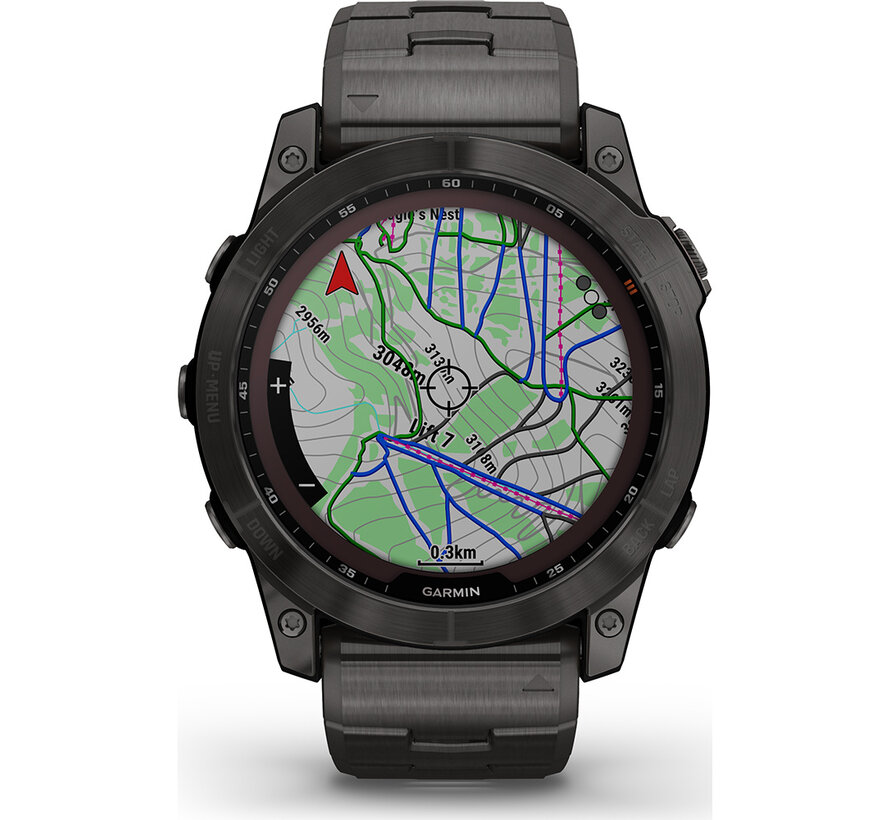 Garmin Fenix 7X Sapphire Solar 51mm – Titanium band – 010-02541-27