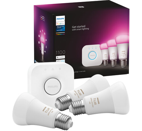 Philips Philips Hue White & Color Startpakket E27 (3-pack) + Bridge