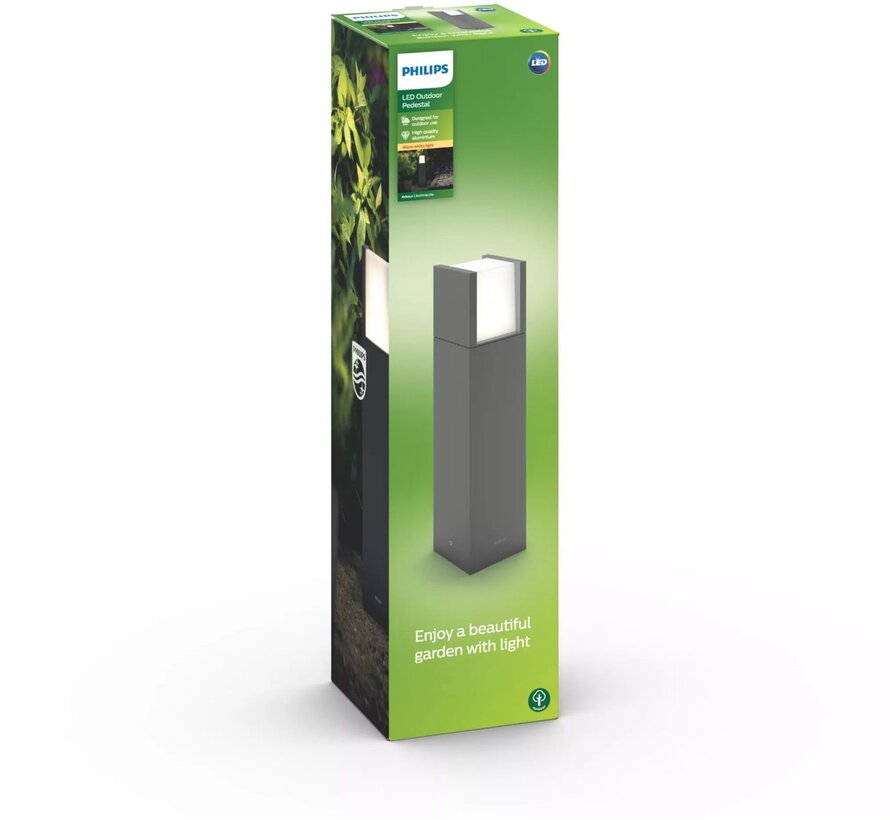 Philips myGarden Arbour buitenlamp 40 cm – moderne tuinpaal