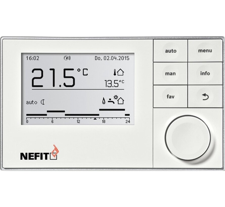 Nefit ModuLine 3000 – Modulerende klokthermostaat – Refurbished (EMS, bedraad)