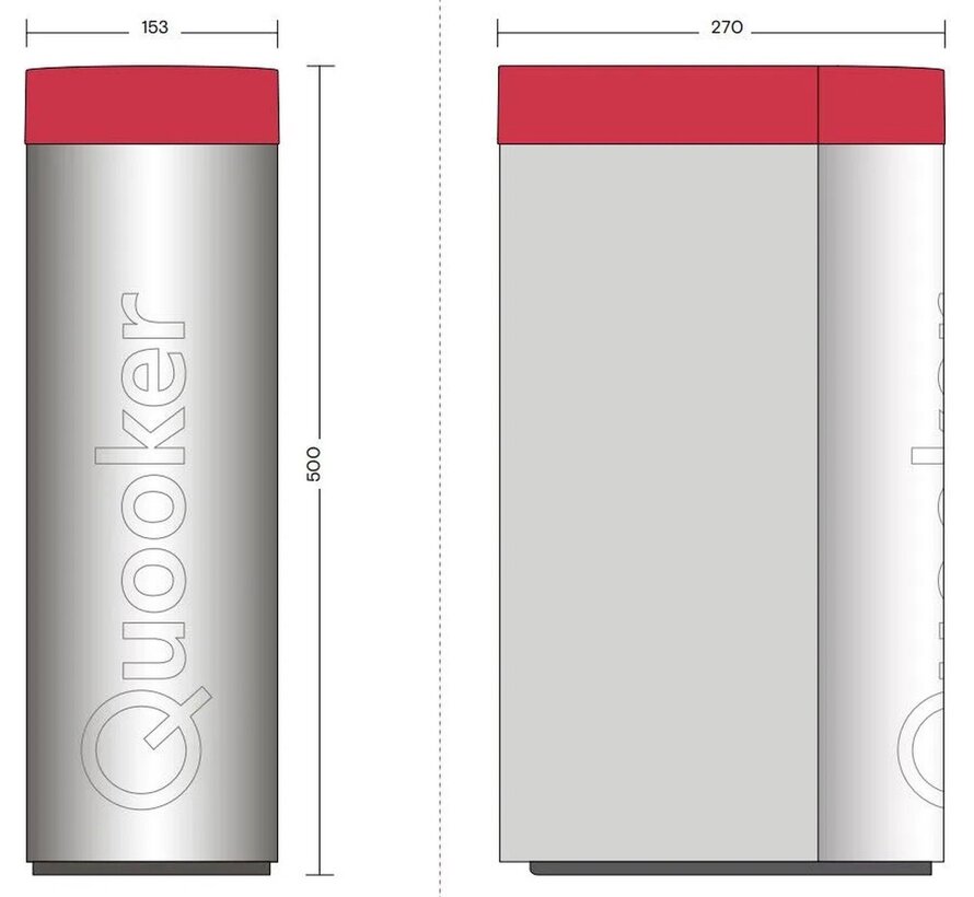 Quooker CUBE – reservoir voor gekoeld, gefilterd en bruisend water (zonder aansluitset)