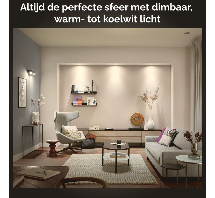 Philips Hue Milliskin inbouwspot White Ambiance – rond – wit – 3-pack