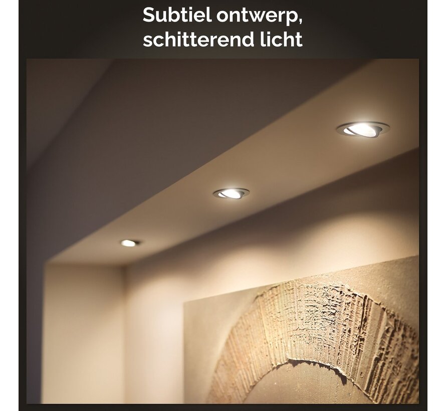 Philips Hue Milliskin inbouwspot White Ambiance – rond – wit – 3-pack