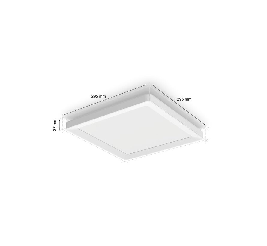 Philips Hue Tento plafondlamp – Wit Vierkant 30 cm – White & Color Ambiance