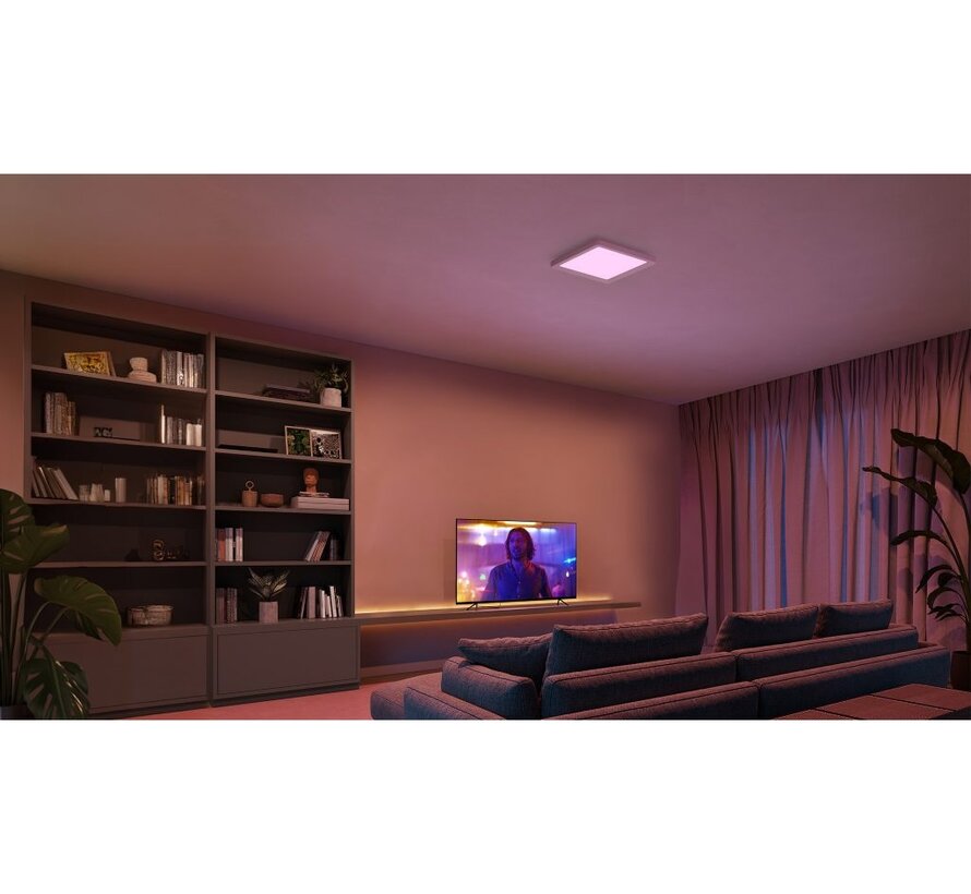 Philips Hue Tento plafondlamp – Wit Vierkant 30 cm – White & Color Ambiance