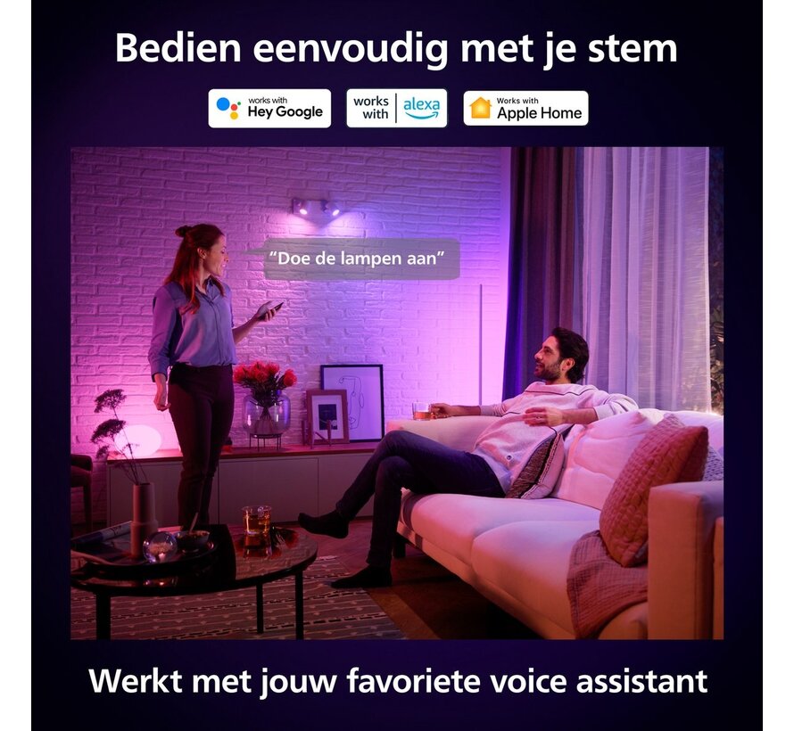 Philips Hue Lightguide globelamp G125 – wit en gekleurd licht – E27