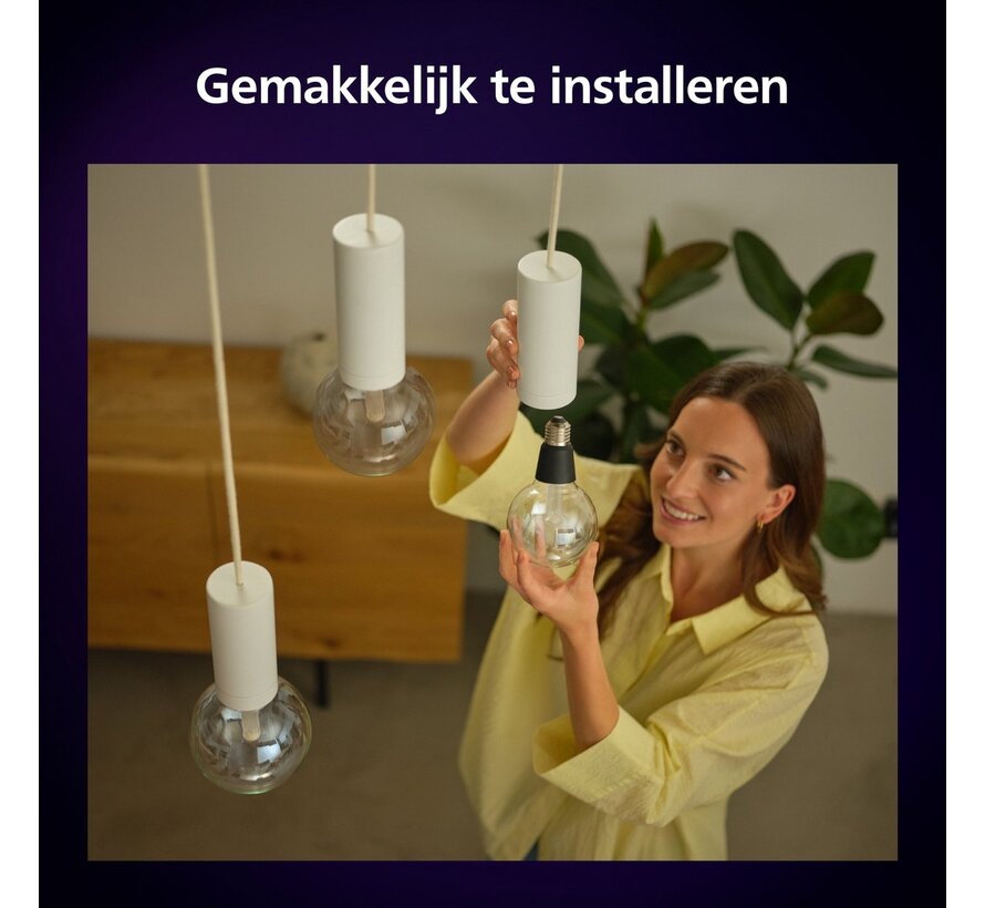 Philips Hue Lightguide globelamp G125 – wit en gekleurd licht – E27