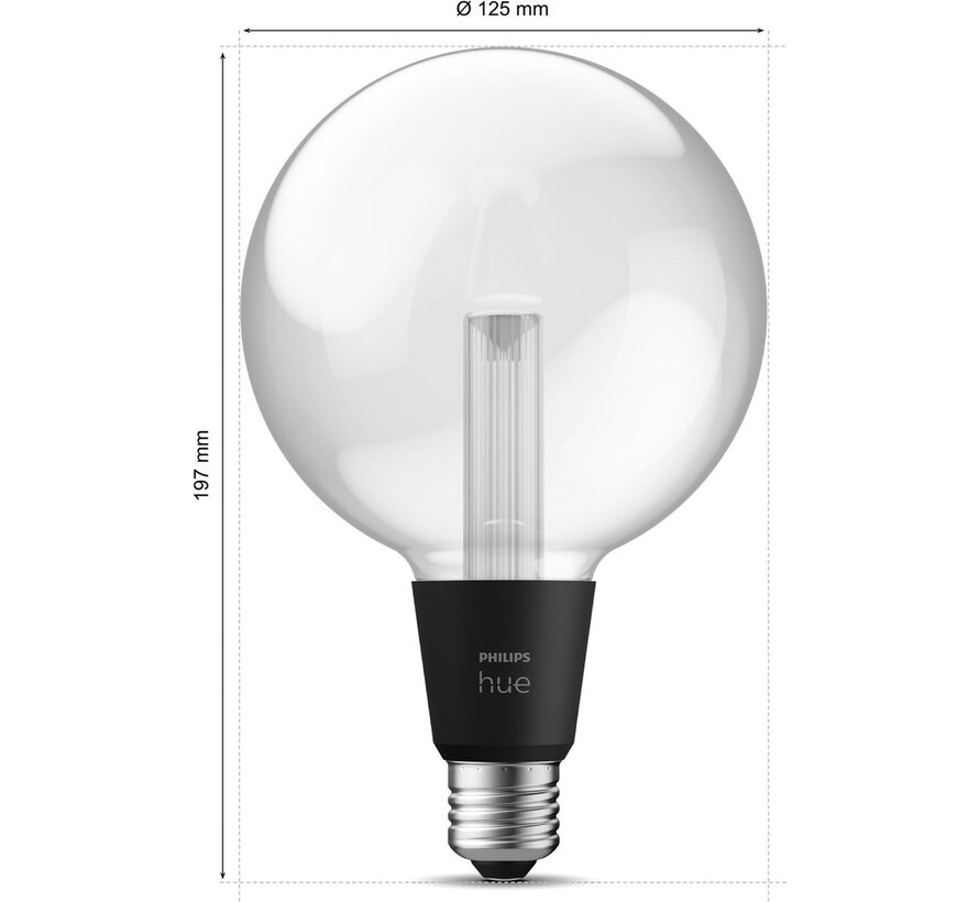 Philips Hue Lightguide globelamp G125 – wit en gekleurd licht – E27