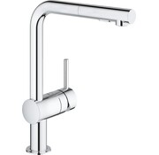 Grohe Minta keukenkraan met uittrekbare dual-spray handdouche – chroom