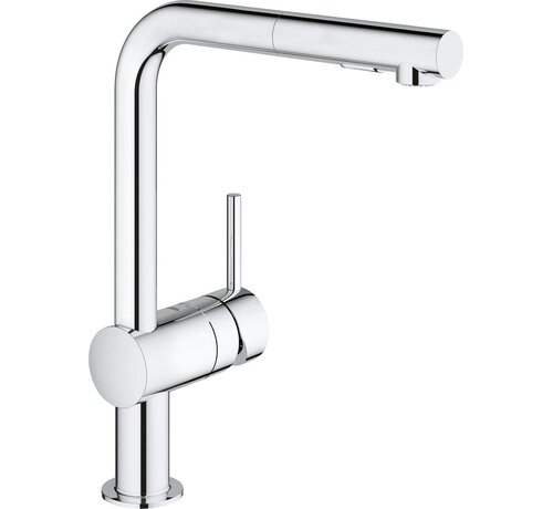 Grohe Minta keukenkraan met uittrekbare dual-spray handdouche – chroom