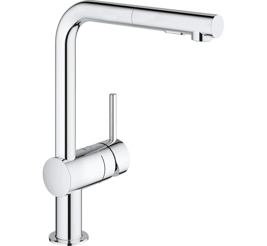 Grohe Minta keukenkraan met uittrekbare dual-spray handdouche – chroom