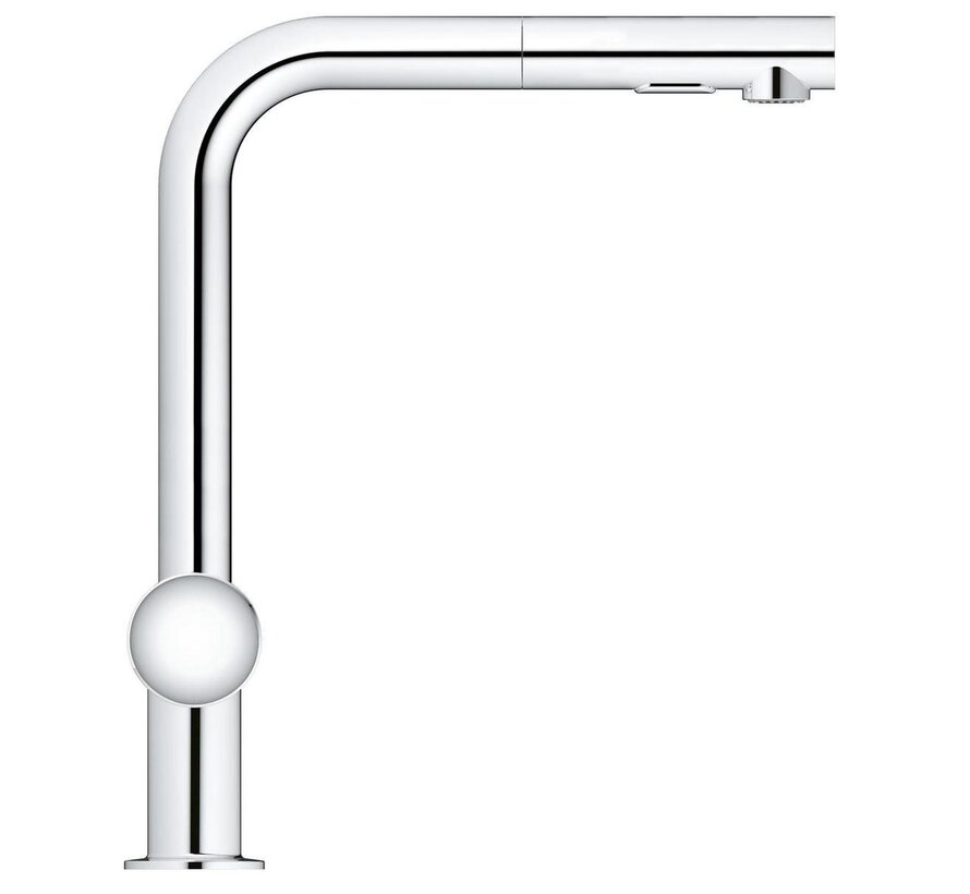 Grohe Minta keukenkraan met uittrekbare dual-spray handdouche – chroom