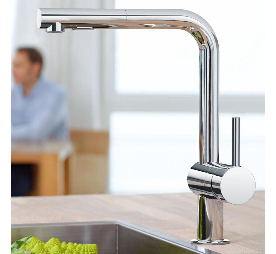 Grohe Minta keukenkraan met uittrekbare dual-spray handdouche – chroom