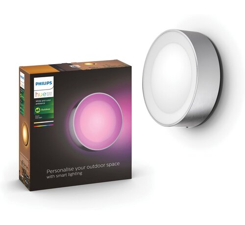 Philips Philips Hue Daylo Outdoor Wandlamp – White & Color – Aluminium