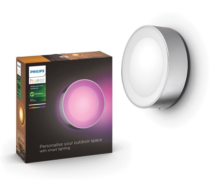 Philips Hue Daylo Outdoor Wandlamp – White & Color – Aluminium