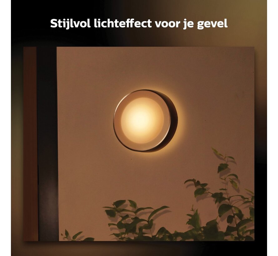 Philips Hue Daylo Outdoor Wandlamp – White & Color – Aluminium