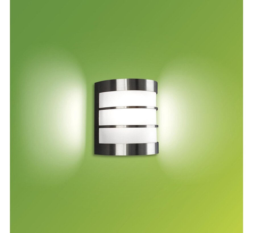 Philips myGarden Calgary Inox buitenlamp - E27 - IP44 - wand