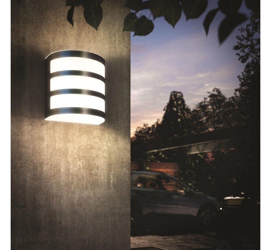 Philips myGarden Calgary Inox buitenlamp - E27 - IP44 - wand